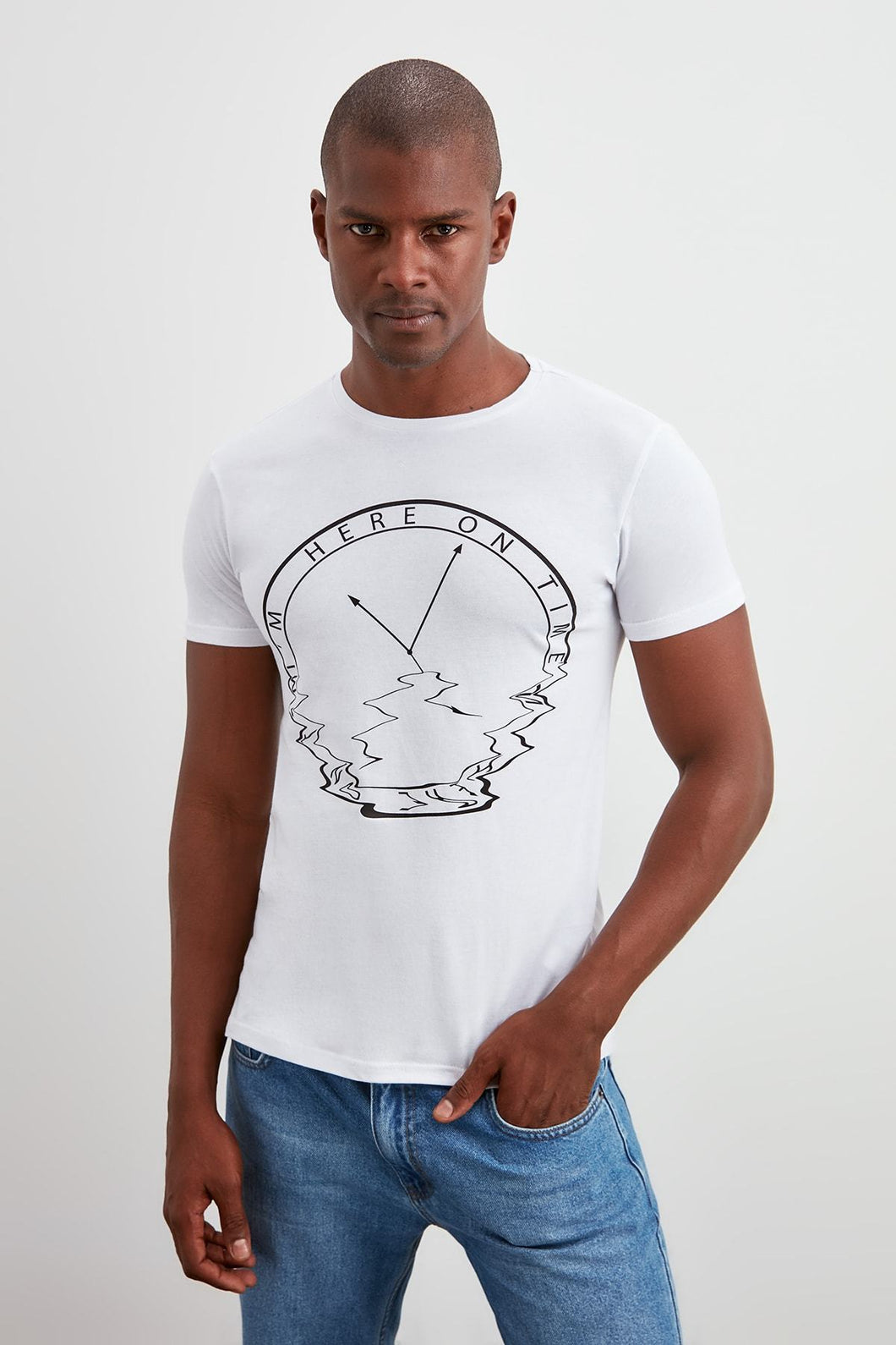 I'm Here On Time Printed T-Shirt - AG Warehouse