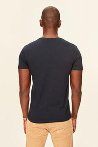 Presser Navy V Neck Cotton T-Shirt - AG Warehouse