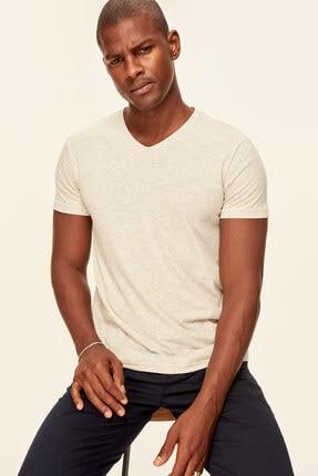 Stone Cotton V Neck T-Shirt - AG Warehouse