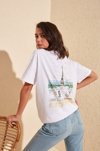 Eiffel Tower Printed T-Shirt - AG Warehouse