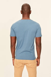 Indigo Cotton V Neck T-Shirt - AG Warehouse