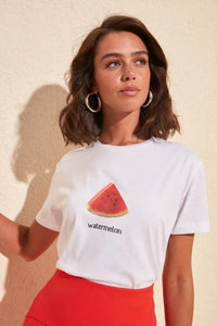 Avocado Printed Semi-Fitted T-Shirt - AG Warehouse