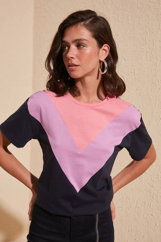 Color Block Semi-fitted T-Shirt - AG Warehouse