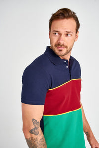 Color Panelled Polo T-shirt - AG Warehouse