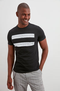 Double Stripe Printed T-Shirt - AG Warehouse