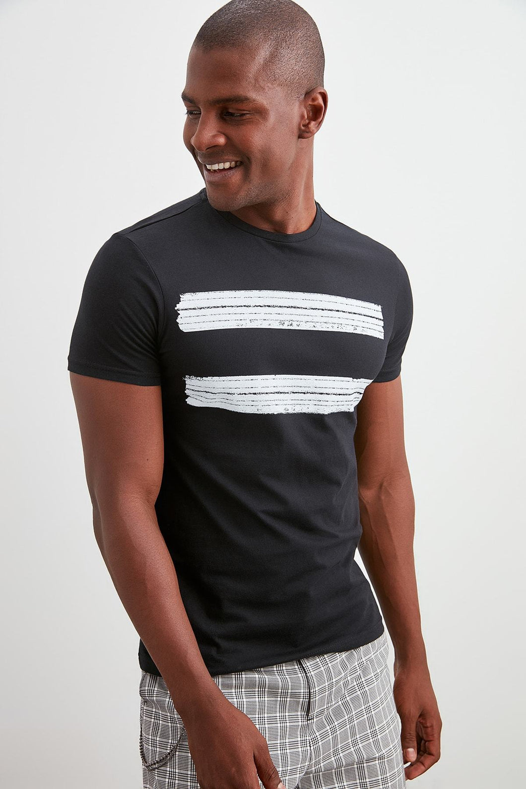 Double Stripe Printed T-Shirt - AG Warehouse