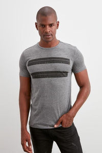 Double Stripe Printed T-Shirt - AG Warehouse