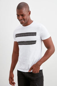 Double Stripe Printed T-Shirt - AG Warehouse