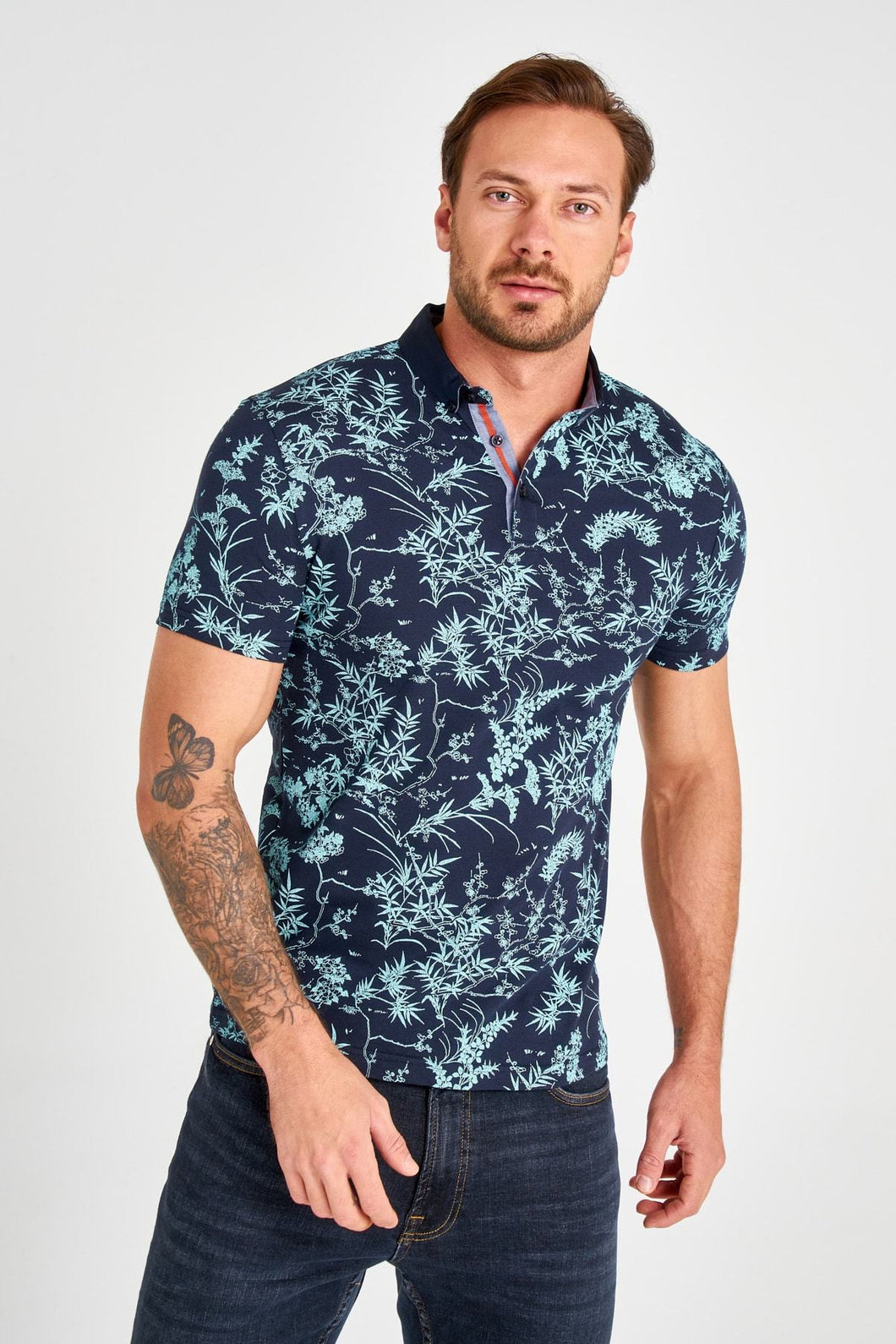 Dual Color Printed Polo T-shirt - AG Warehouse