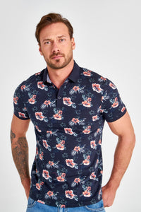 Floral Print Polo T-shirt - AG Warehouse