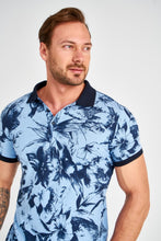 Load image into Gallery viewer, Flower Print Polo T-shirt - AG Warehouse
