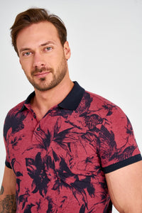 Flower Print Polo T-shirt - AG Warehouse