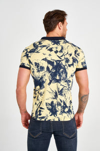 Flower Print Polo T-shirt - AG Warehouse