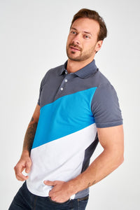 Panelled Polo T-shirt - AG Warehouse