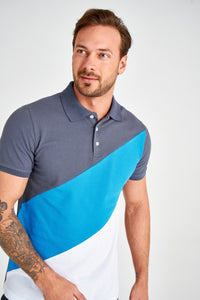 Panelled Polo T-shirt - AG Warehouse