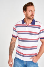 Load image into Gallery viewer, Striped Polo T-shirt - AG Warehouse
