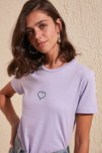 Load image into Gallery viewer, Heart Embroidered T-Shirt - AG Warehouse
