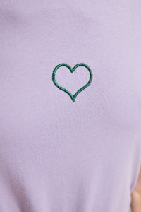 Heart Embroidered T-Shirt - AG Warehouse